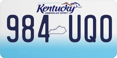 KY license plate 984UQO