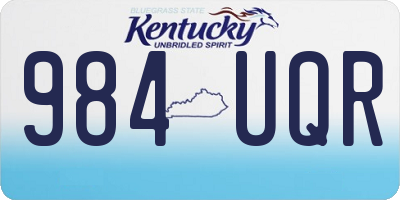 KY license plate 984UQR