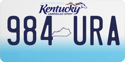 KY license plate 984URA