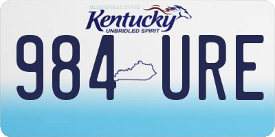 KY license plate 984URE
