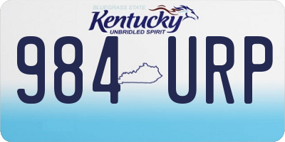 KY license plate 984URP