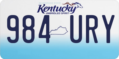 KY license plate 984URY