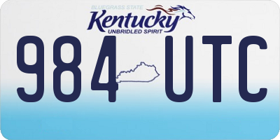 KY license plate 984UTC
