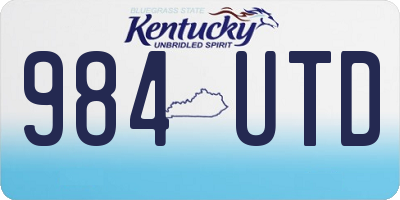 KY license plate 984UTD