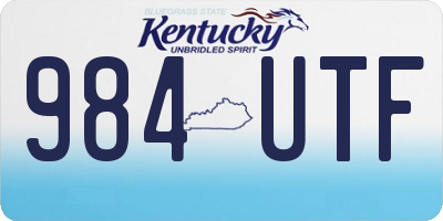 KY license plate 984UTF