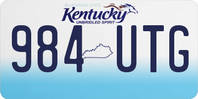 KY license plate 984UTG