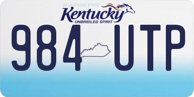 KY license plate 984UTP