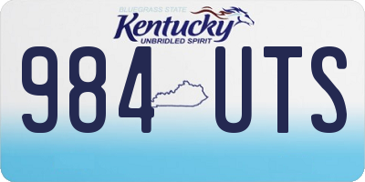 KY license plate 984UTS