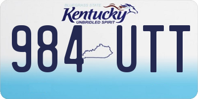 KY license plate 984UTT