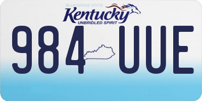 KY license plate 984UUE