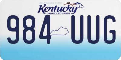 KY license plate 984UUG