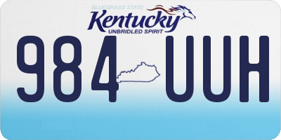 KY license plate 984UUH