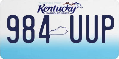 KY license plate 984UUP