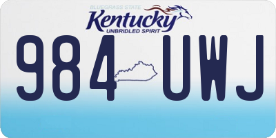 KY license plate 984UWJ