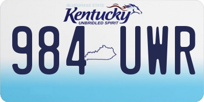 KY license plate 984UWR