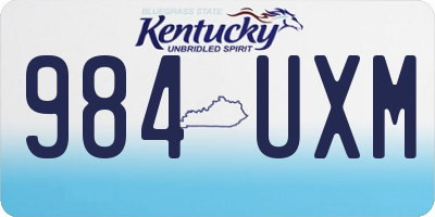 KY license plate 984UXM