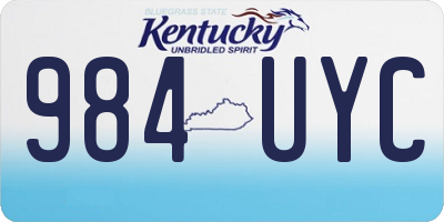 KY license plate 984UYC