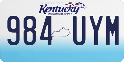 KY license plate 984UYM