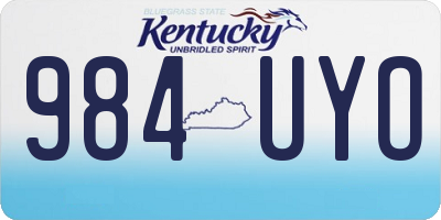 KY license plate 984UYO