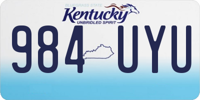 KY license plate 984UYU