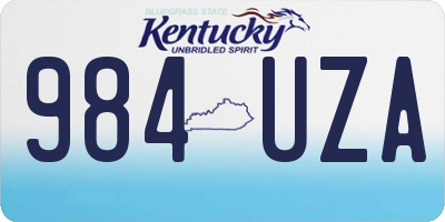 KY license plate 984UZA