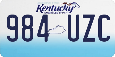 KY license plate 984UZC