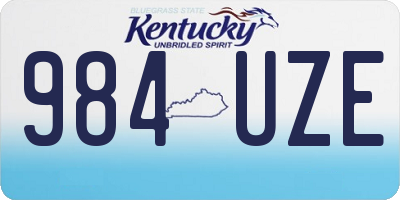 KY license plate 984UZE