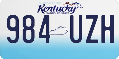 KY license plate 984UZH