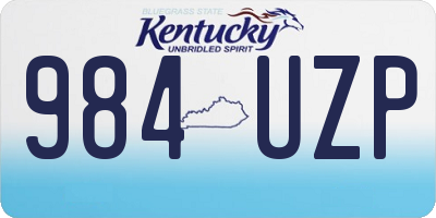 KY license plate 984UZP