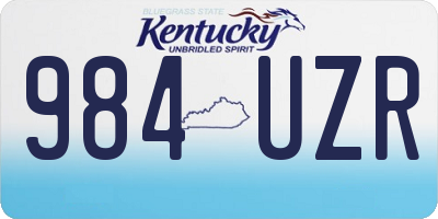 KY license plate 984UZR