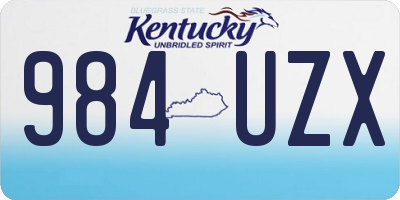 KY license plate 984UZX