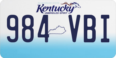 KY license plate 984VBI