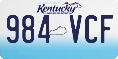 KY license plate 984VCF