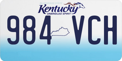 KY license plate 984VCH