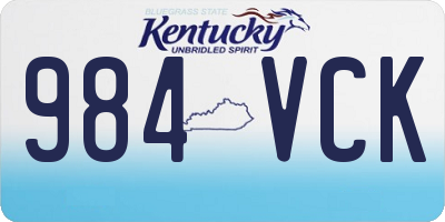 KY license plate 984VCK