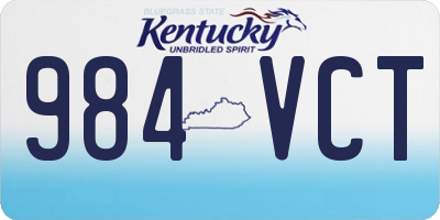 KY license plate 984VCT