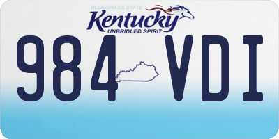 KY license plate 984VDI