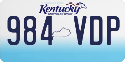 KY license plate 984VDP