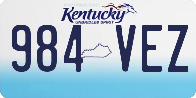 KY license plate 984VEZ