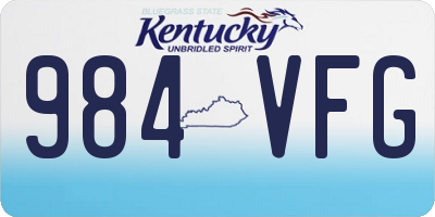 KY license plate 984VFG