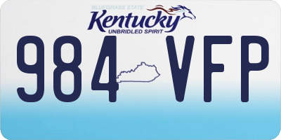 KY license plate 984VFP