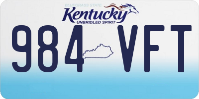 KY license plate 984VFT