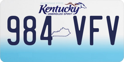 KY license plate 984VFV