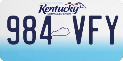 KY license plate 984VFY