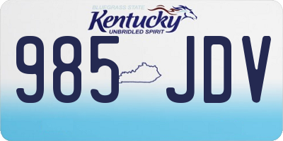 KY license plate 985JDV