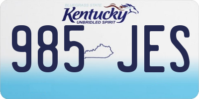 KY license plate 985JES