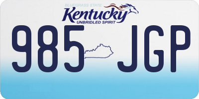 KY license plate 985JGP