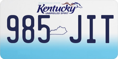 KY license plate 985JIT