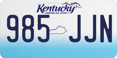 KY license plate 985JJN