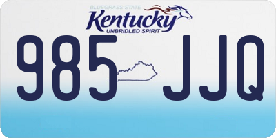 KY license plate 985JJQ